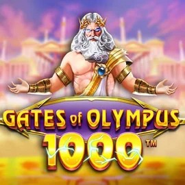 Gates of Olympus 1000 online game logo by Pragmatic Play on wild-robin-casino.org